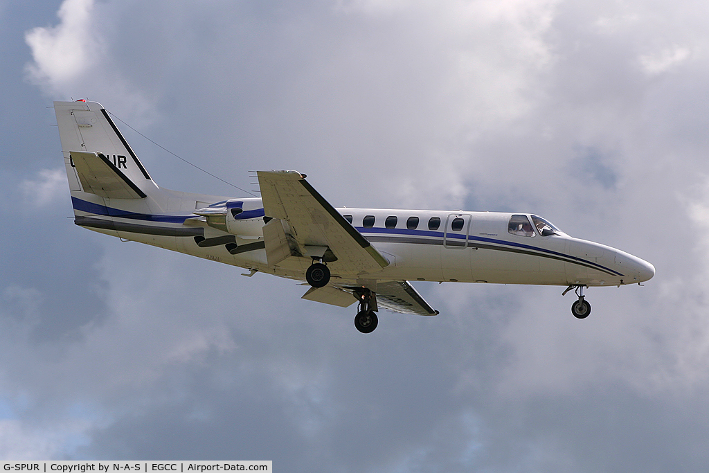 G-SPUR, 1992 Cessna 550 Citation II C/N 550-0714, Arriving 23R