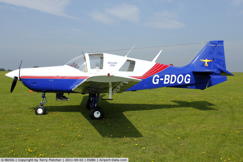 G-BDOG, 1976 Scottish Aviation Bulldog 200 C/N BH200/381, Bullfinch prototype at 2011 LAA Rally