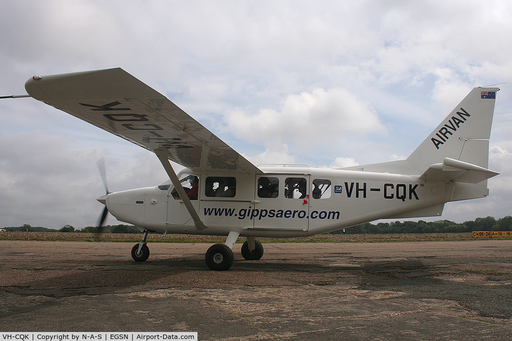 VH-CQK, 2010 Gippsland GA-8-TC320 Airvan C/N GA8-TC320-10-169, Visitor departing