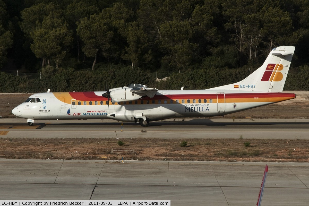 EC-HBY, 1999 ATR 72-212A C/N 578, taxying to the gate