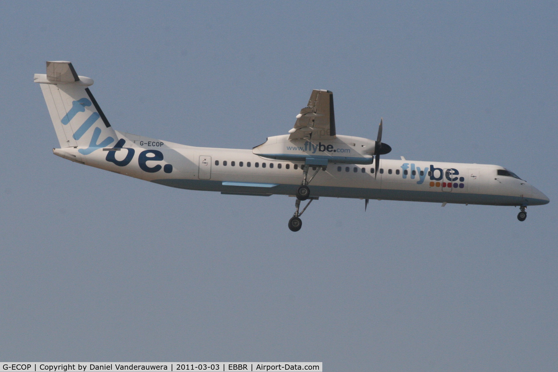 G-ECOP, 2009 De Havilland Canada DHC-8-402Q Dash 8 C/N 4242, Arrival of flight BE1845 to RWY 02