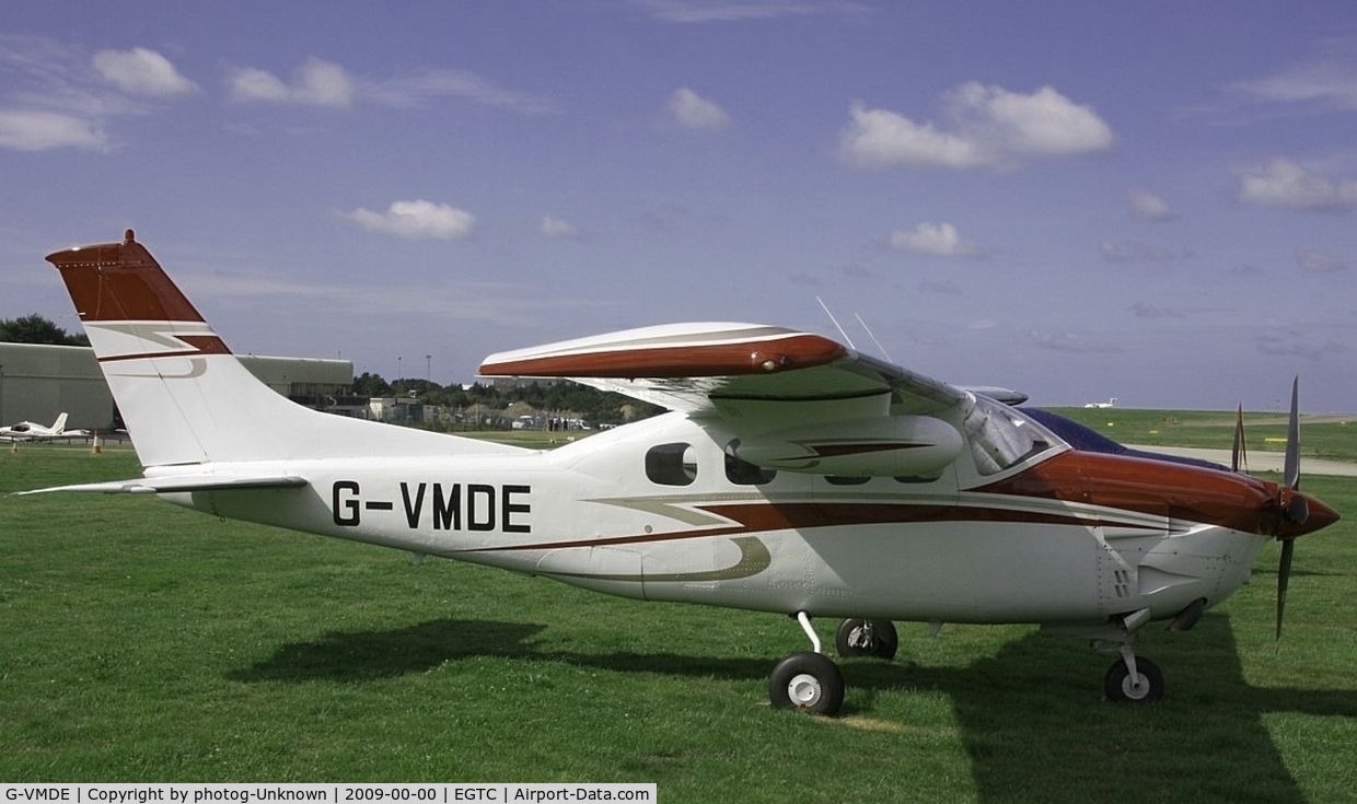 G-VMDE, 1978 Cessna P210N Pressurised Centurion C/N P21000088, Presiurized with WX radar pod