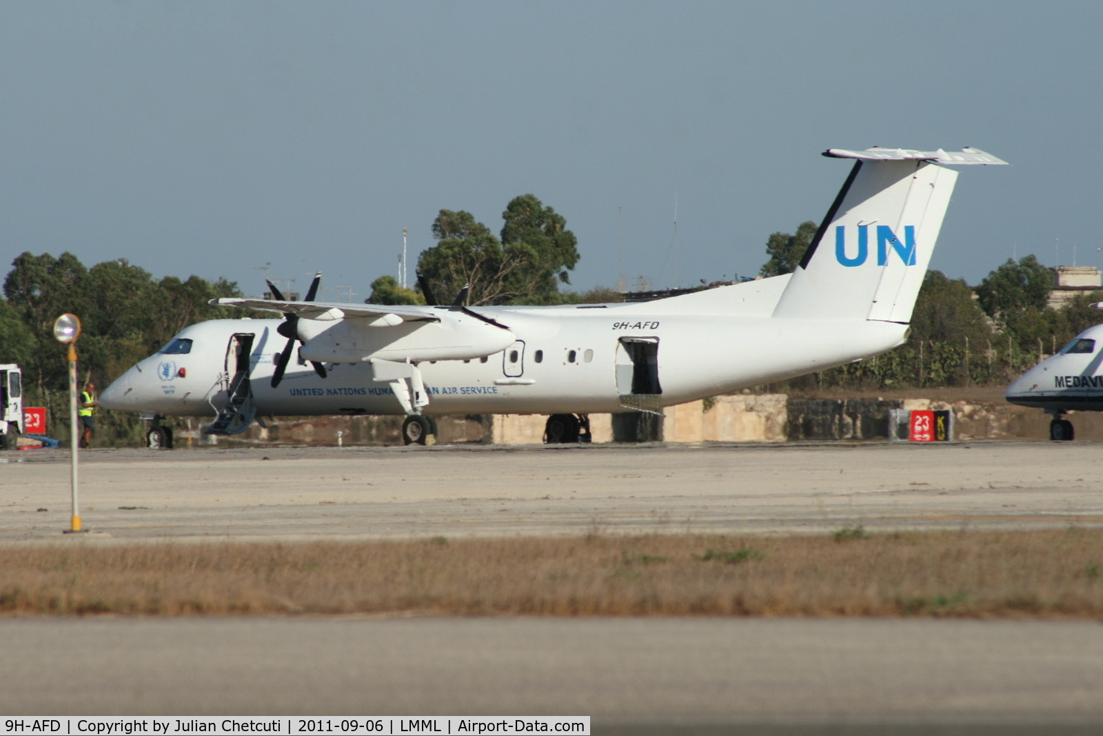 9H-AFD, 1997 De Havilland Canada DHC-8-311 Dash 8 C/N 458, Aircraft operated by United Nations Humanitarian Air Service
