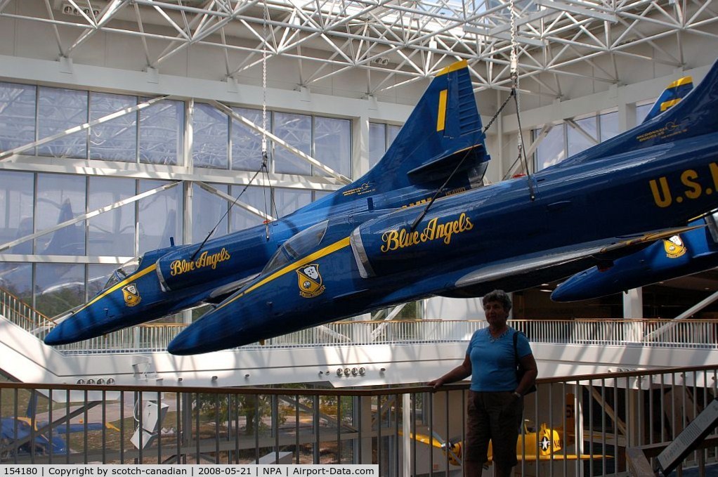 154180, Douglas A-4F Skyhawk C/N 13637, Douglas A-4F Skyhawk, Blue Angels #1, at the National Naval Aviation Museum, Pensacola, FL