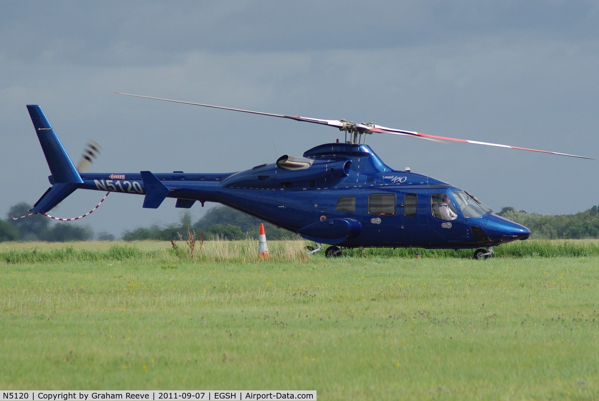 N5120, 2002 Bell 430 C/N 49095, Just landed.