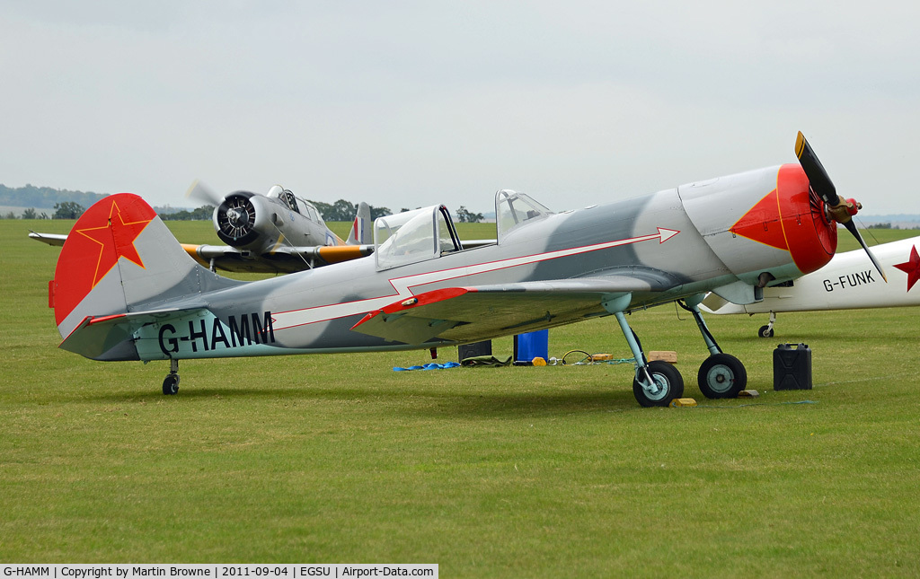 G-HAMM, 1983 Yakovlev Yak-50 C/N 832409, SHOT AT DUXFORD ON A VERY DULL DAY