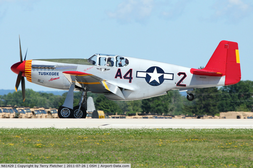 N61429, 1942 North American P-51C Mustang C/N 103-26199, At 2011 Oshkosh