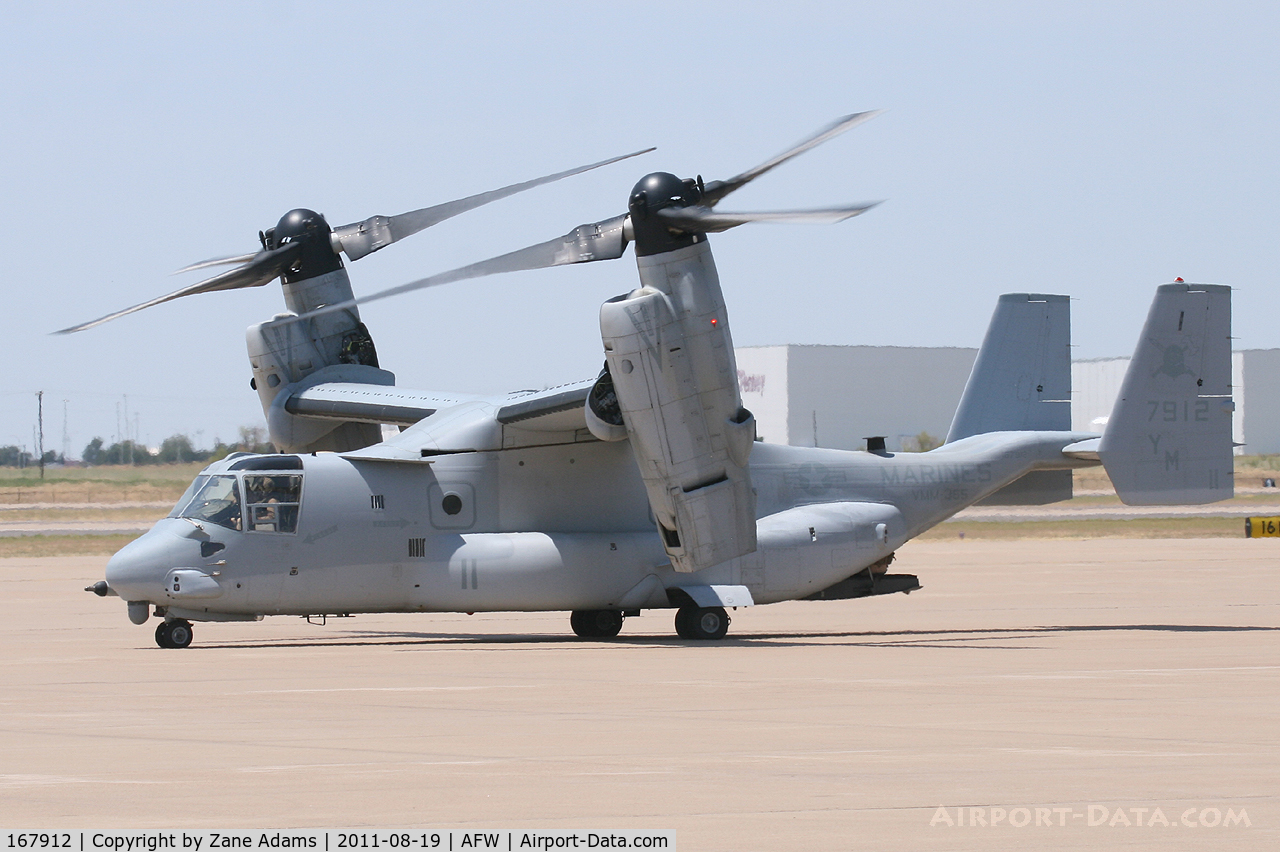 167912, Bell-Boeing MV-22B Osprey C/N D0123, At Alliance Airport - Fort Worth, TX