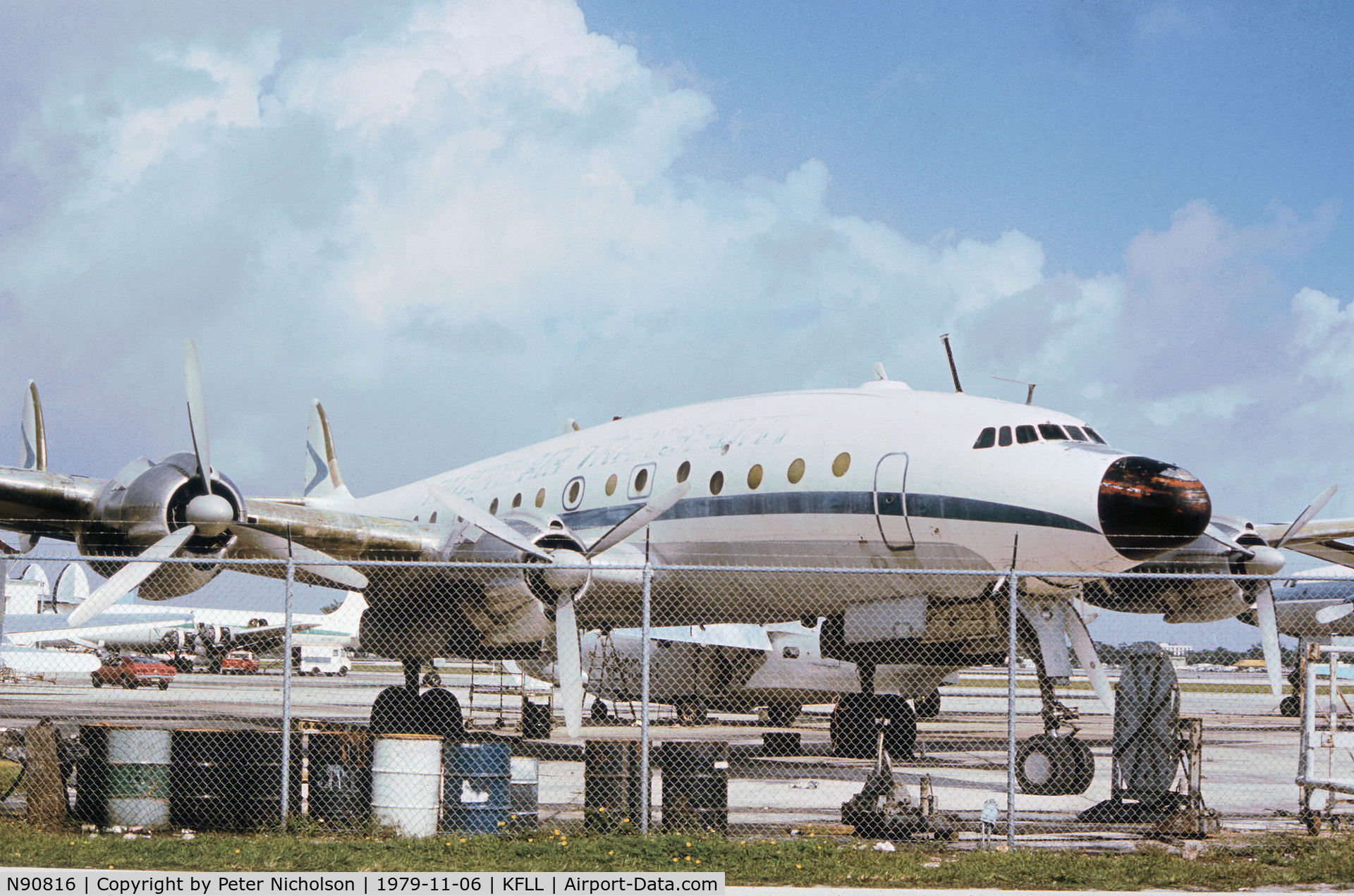 N90816, 1946 Lockheed L-049-46 Constellation C/N 2078, Lockheed L-49 Constellation of Pacific Air Transport as seen at Fort Lauderdale in November 1979.