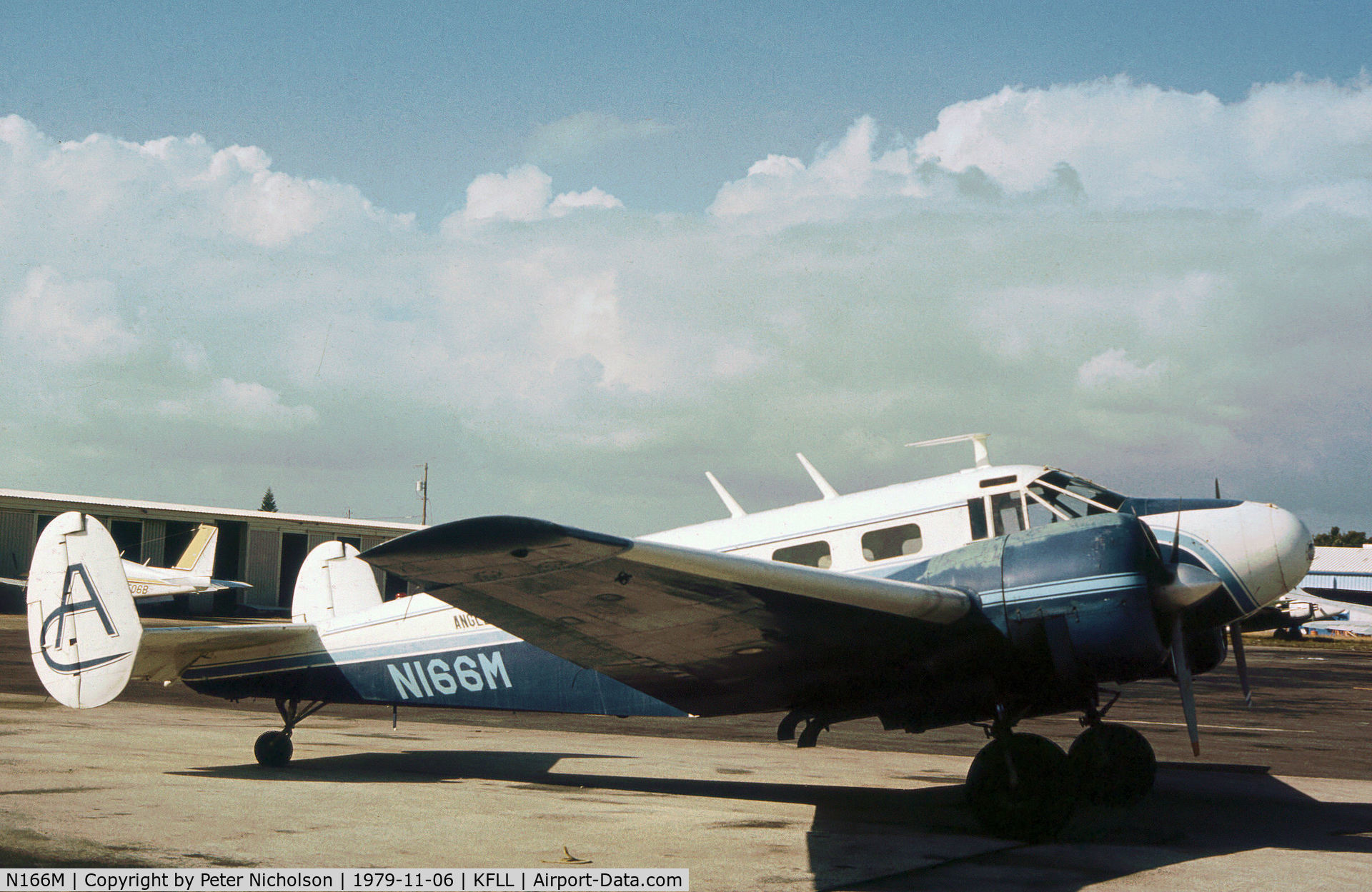 N166M, 1951 Beech C-45G Expeditor C/N AF-426, Beech C-45G as seen at Fort Lauderdale in November 1979.