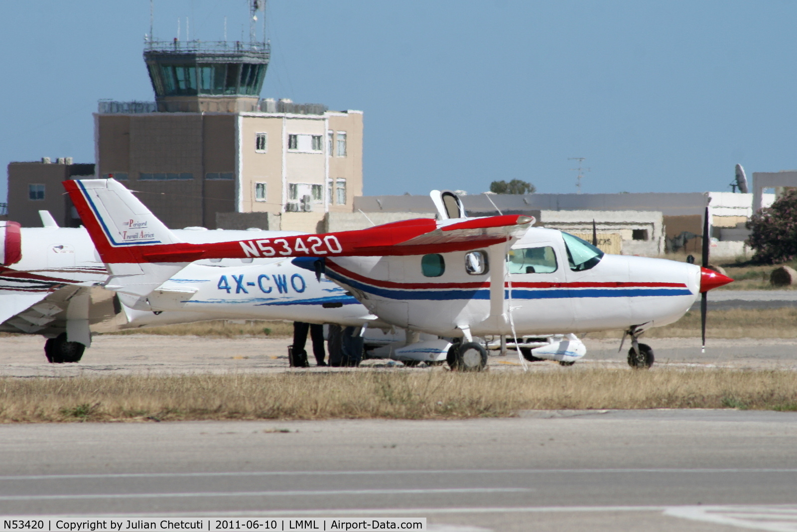 N53420, 1974 Cessna 337G Super Skymaster C/N 33701613, Parked at Park 3