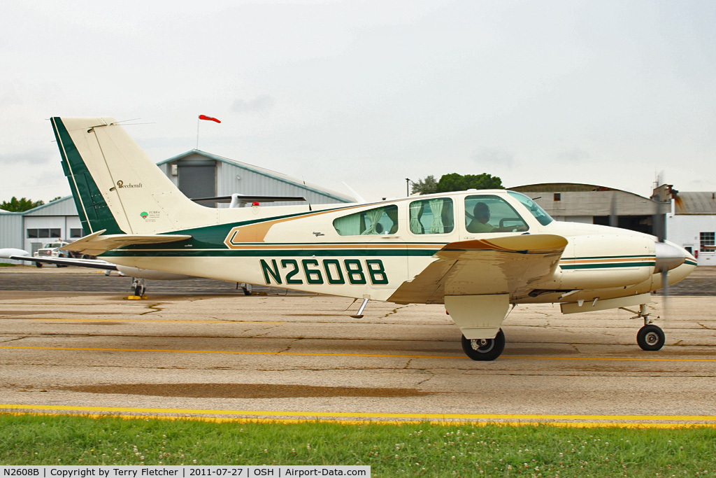 N2608B, 1963 Beech 95-A55 Baron C/N TC-418, At 2011 Oshkosh