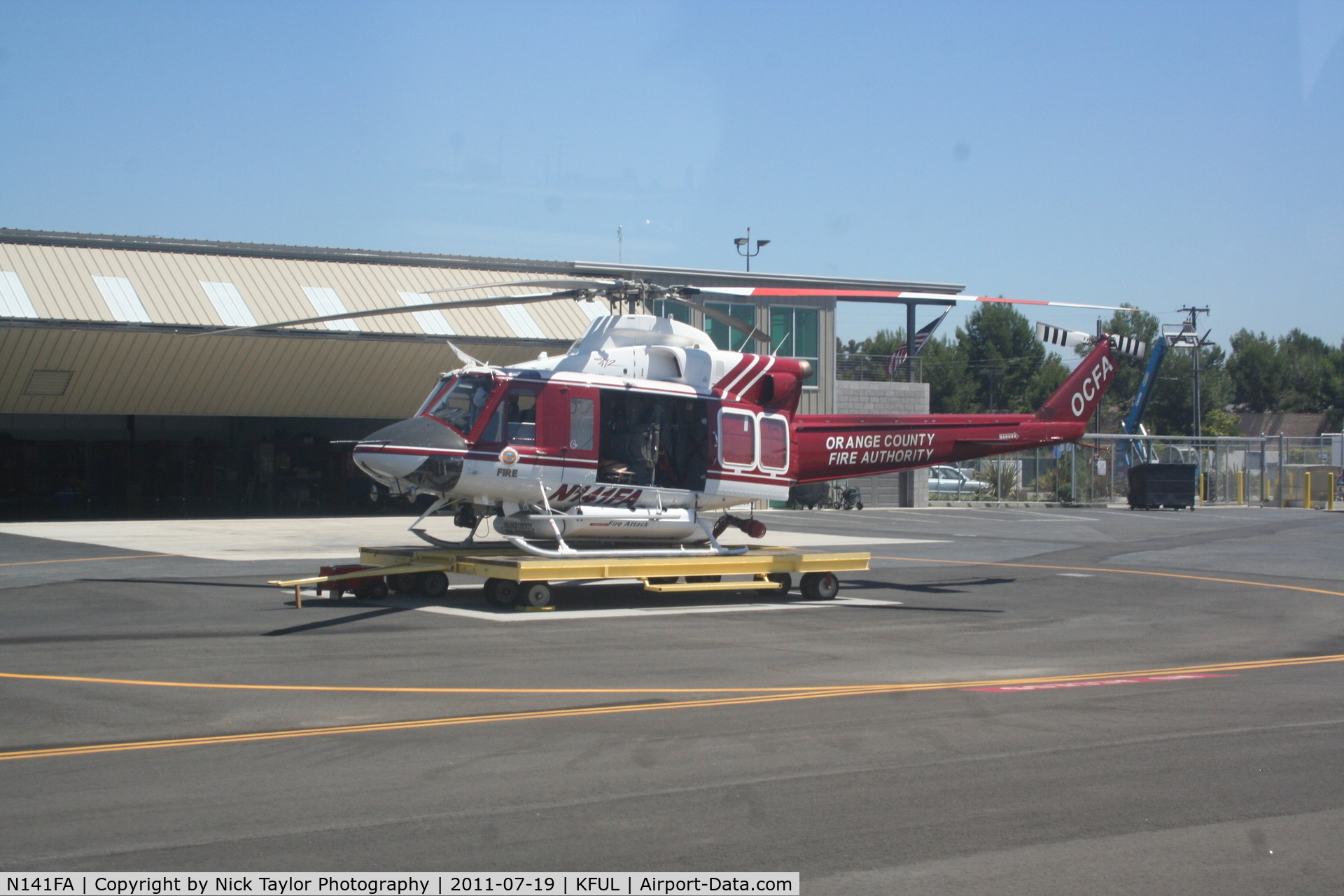 N141FA, 2008 Bell 412EP C/N 36484, On standby