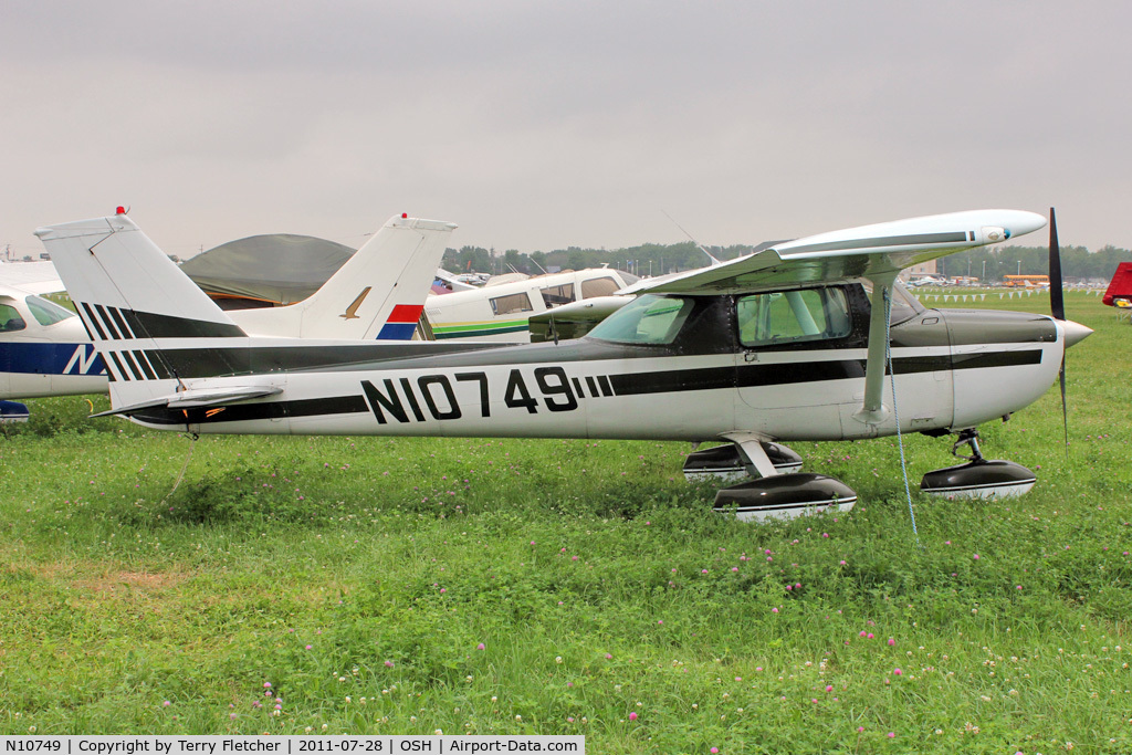 N10749, 1973 Cessna 150L C/N 15075005, Aircraft in the camping areas at 2011 Oshkosh