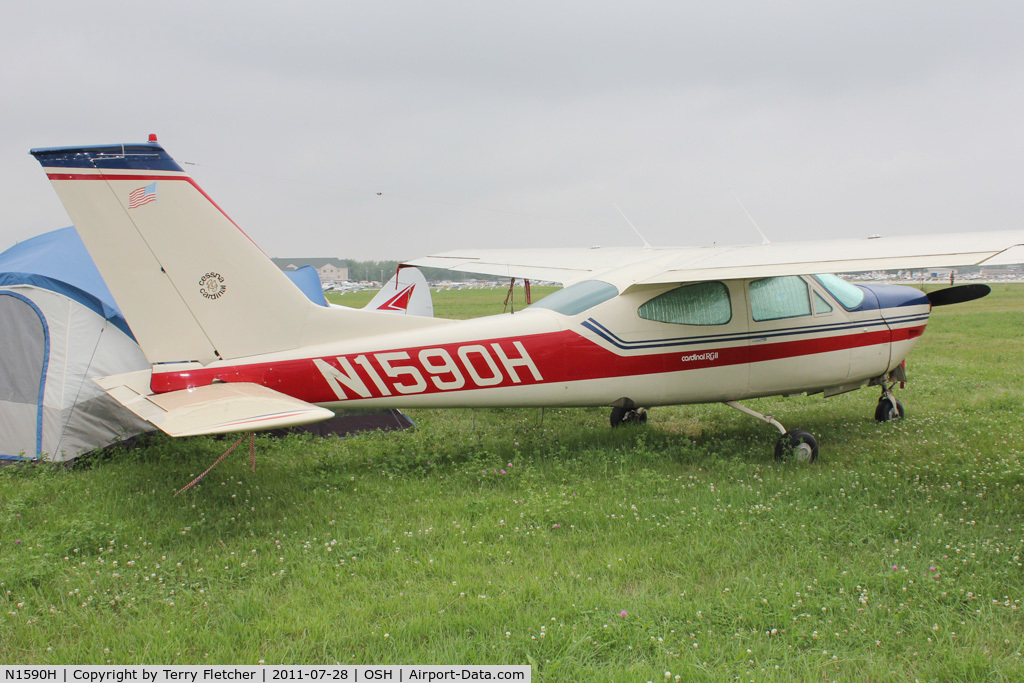 N1590H, 1975 Cessna 177RG Cardinal C/N 177RG0764, Aircraft in the camping areas at 2011 Oshkosh