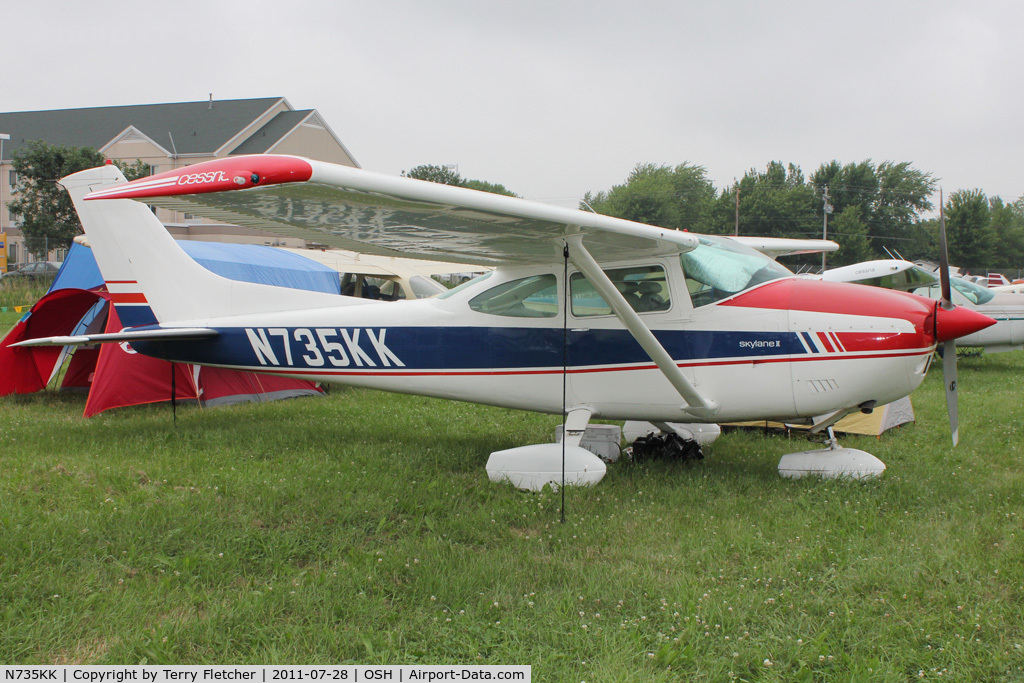 N735KK, 1977 Cessna 182Q Skylane C/N 18265293, Aircraft in the camping areas at 2011 Oshkosh