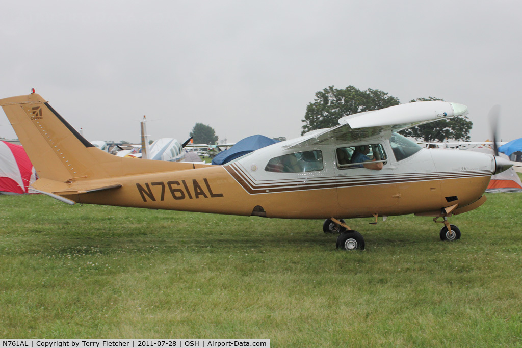 N761AL, 1977 Cessna 210M Centurion C/N 21062101, Aircraft in the camping areas at 2011 Oshkosh