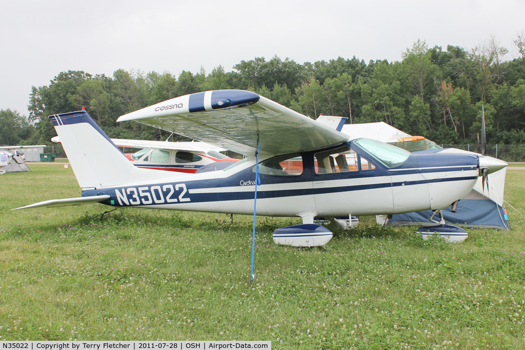 N35022, 1974 Cessna 177B Cardinal C/N 17702161, Aircraft in the camping areas at 2011 Oshkosh