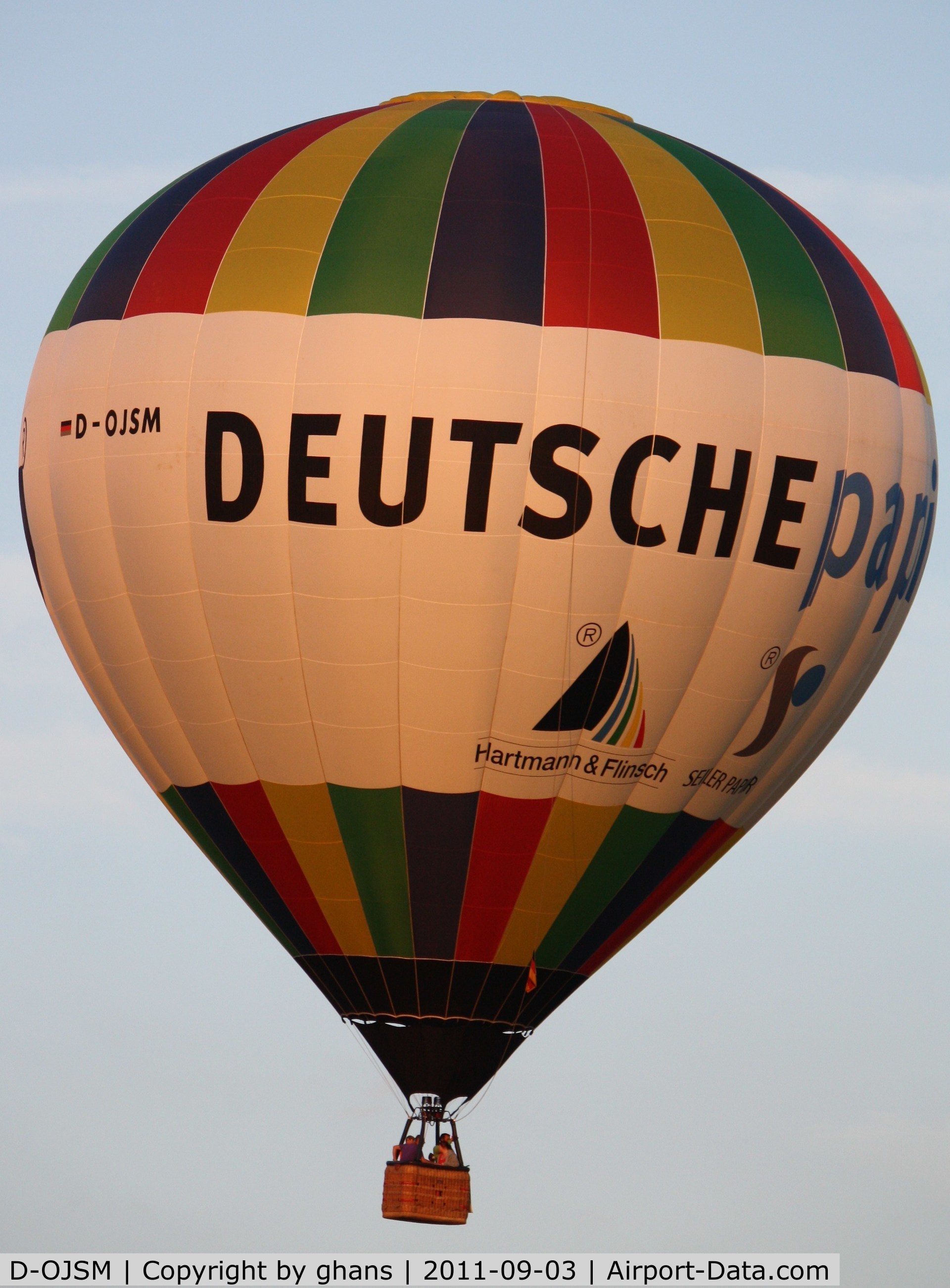 D-OJSM, 2002 Schroeder Fire Balloons G34/24 C/N 980, WIM 2011
'Deutsche Papier - Reacto'