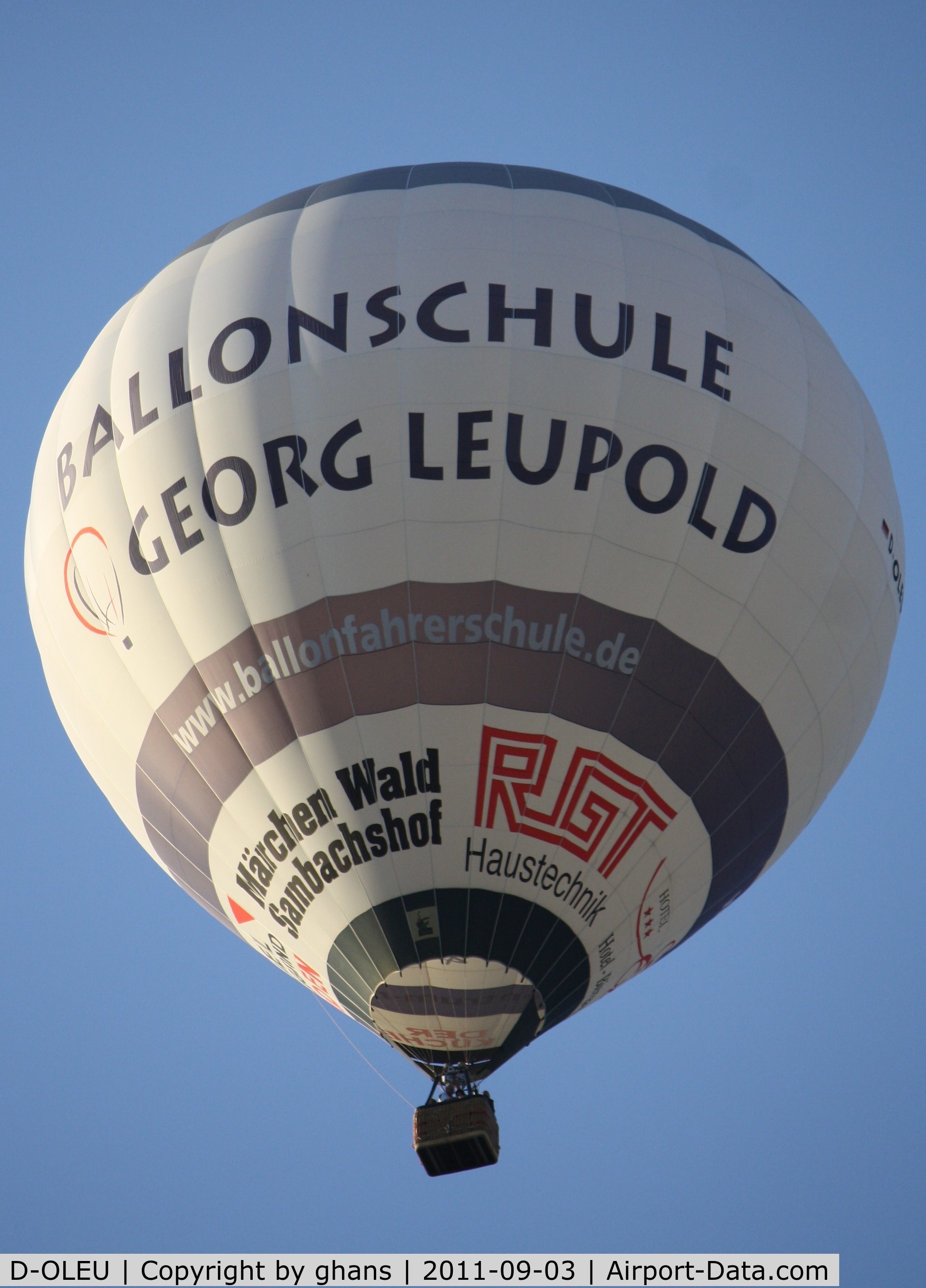 D-OLEU, 2004 Schroeder Fire Balloons G C/N 1096, WIM 2011
'Ballonschule Georg Leupold'