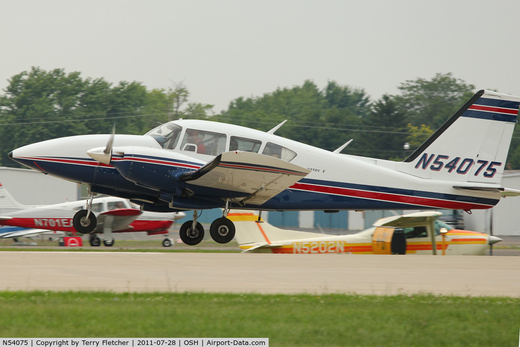 N54075, 1974 Piper PA-23-250 Aztec C/N 27-7405385, At 2011 Oshkosh