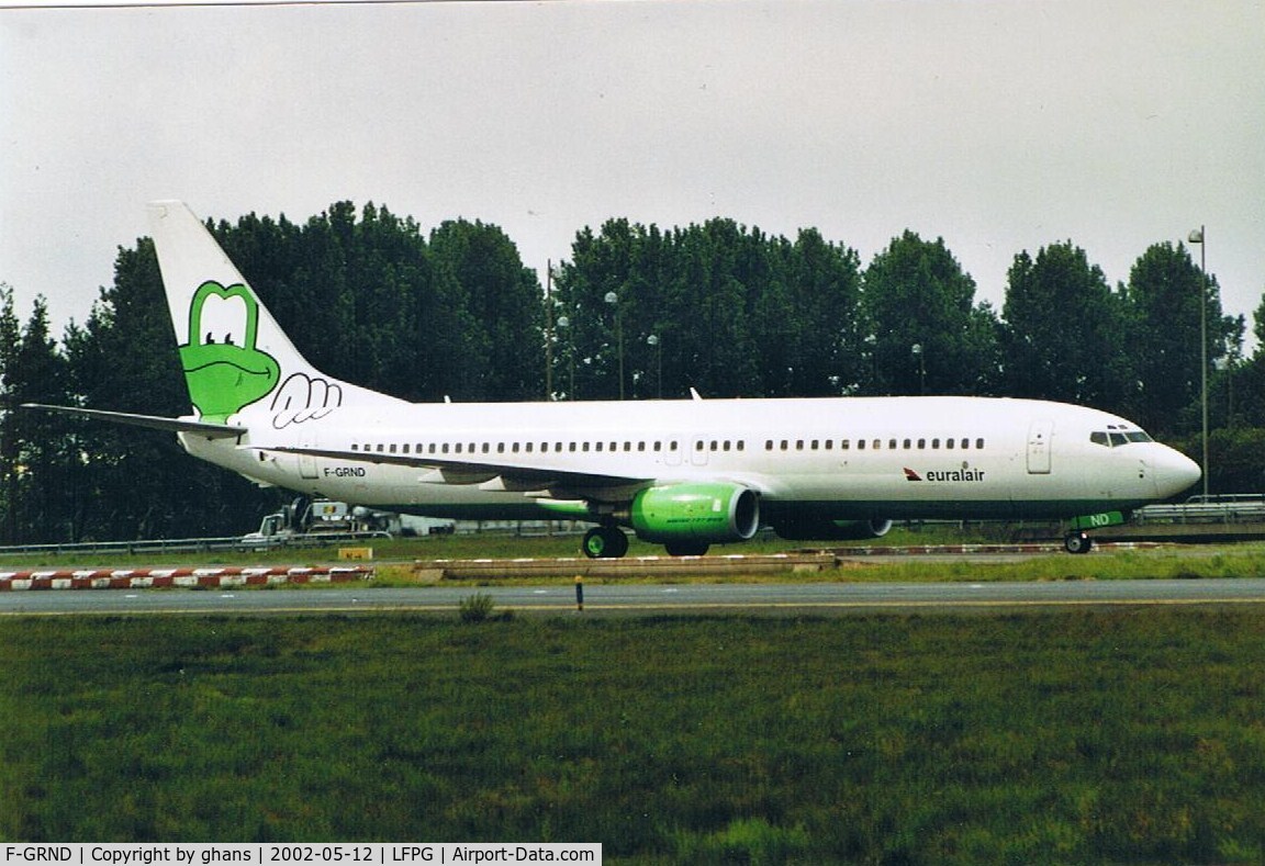 F-GRND, 1999 Boeing 737-85F C/N 28827, Euralair 'frog'