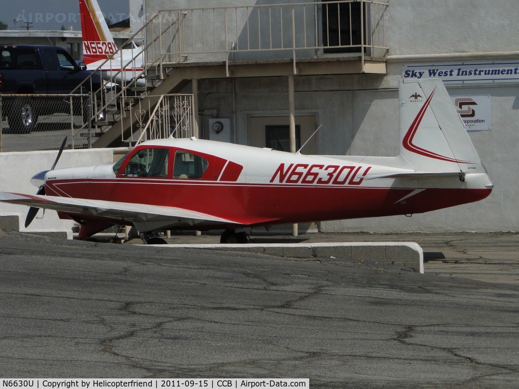 N6630U, 1963 Mooney M20D Master C/N 125, Parked in the Sky West Instruments parking area