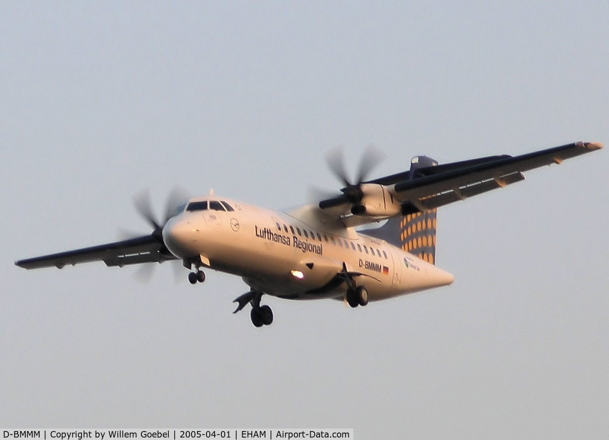 D-BMMM, 1997 ATR 42-500 C/N 546, Landing on Schiphol Airport