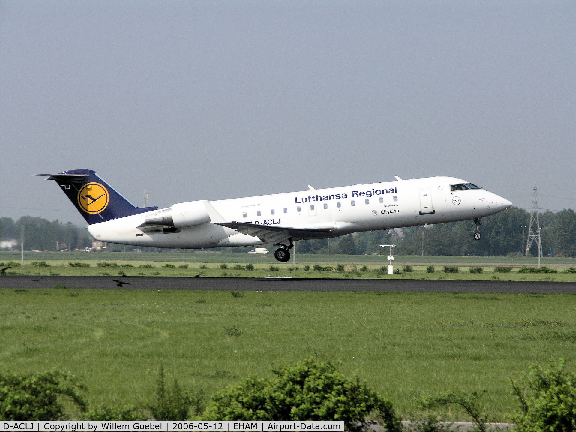 D-ACLJ, Canadair CRJ-100LR (CL-600-2B19) C/N 7021, Take off from Schiphol Airport