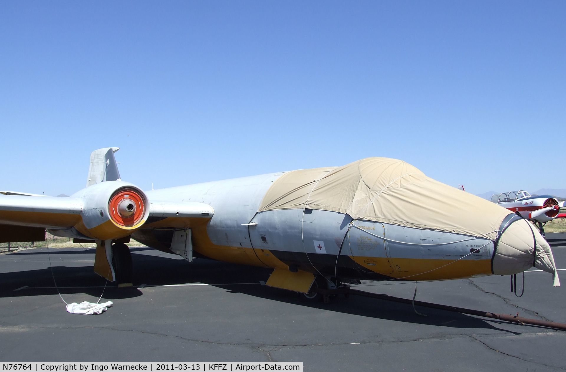 N76764, 1954 English Electric Canberra TT.18 C/N EEP13535, English Electric Canberra TT18 outside the CAF Arizona Wing Museum at Falcon Field, Mesa AZ