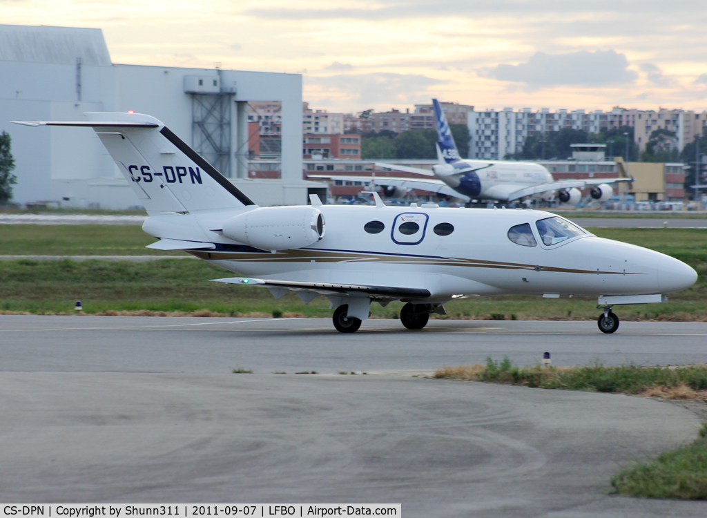 CS-DPN, 2009 Cessna 510 Citation Mustang Citation Mustang C/N 510-0163, Taxiing to the General Aviation area...