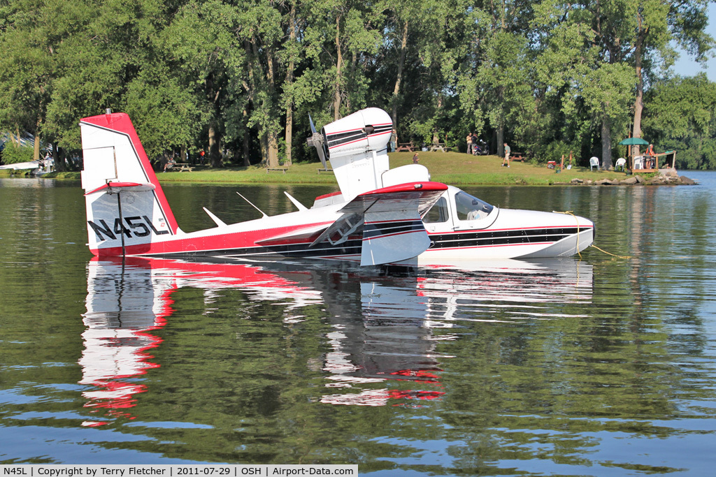 N45L, 1969 Lake LA-4 C/N 426, At Lake Winnebago, during 2011 Oshkosh Week