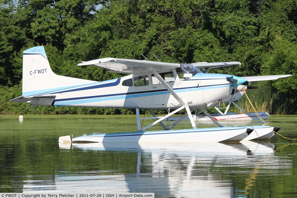 C-FWOT, 1968 Cessna A185E Skywagon 185 C/N 185 1356, At Lake Winnebago during 2011 Oshkosh week
