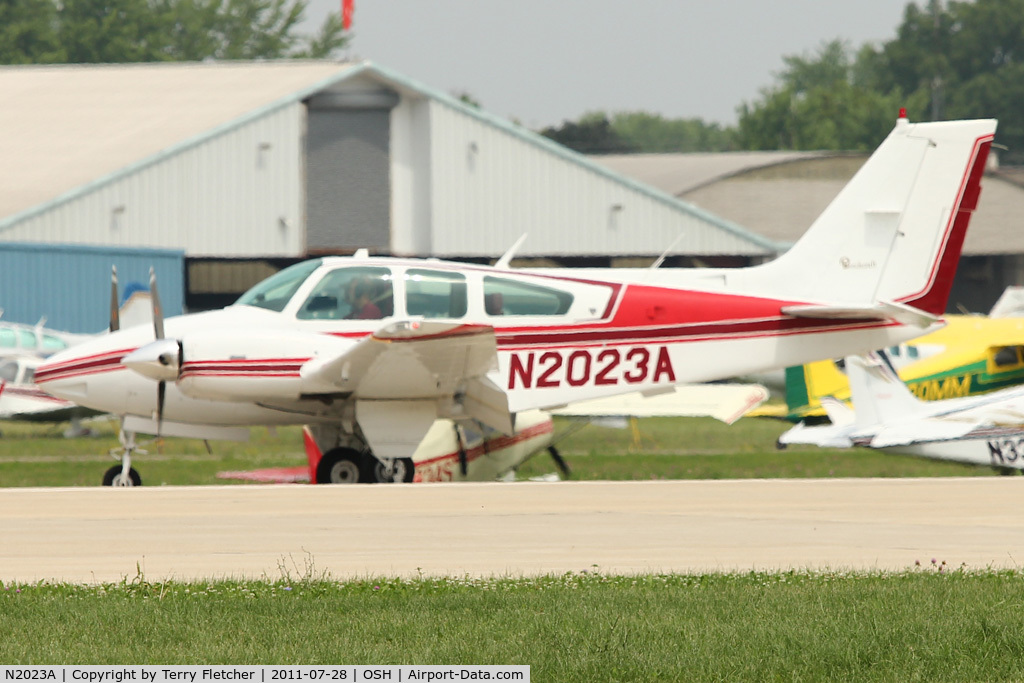 N2023A, 1978 Beech 95-B55 Baron Baron C/N TC-2168, At 2011 Oshkosh