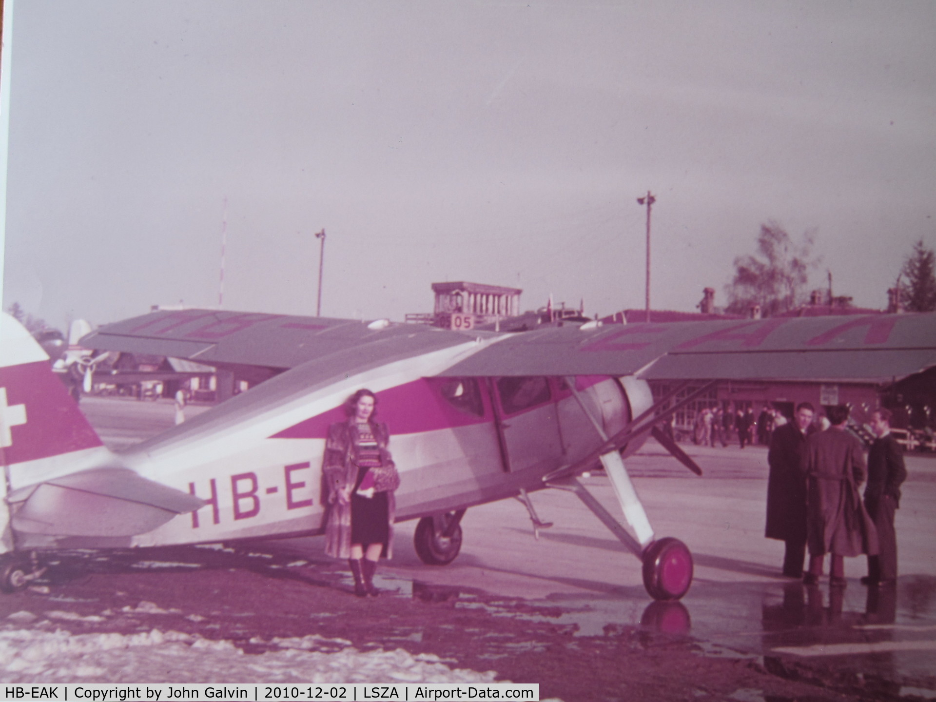 HB-EAK, 1944 Fairchild UC-61A Argus II (24W-41A) C/N 834, Lugano Airport 1948When aircraft OY-LPJ was registered as HB-EAK