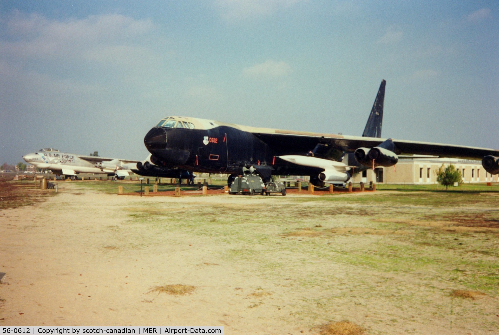 56-0612, 1957 Boeing B-52D-80-BO Stratofortress C/N 17295, 1957 Boeing B-52D-80-BO Stratofortress at Castle Air Museum, Atwater, CA - July 1989