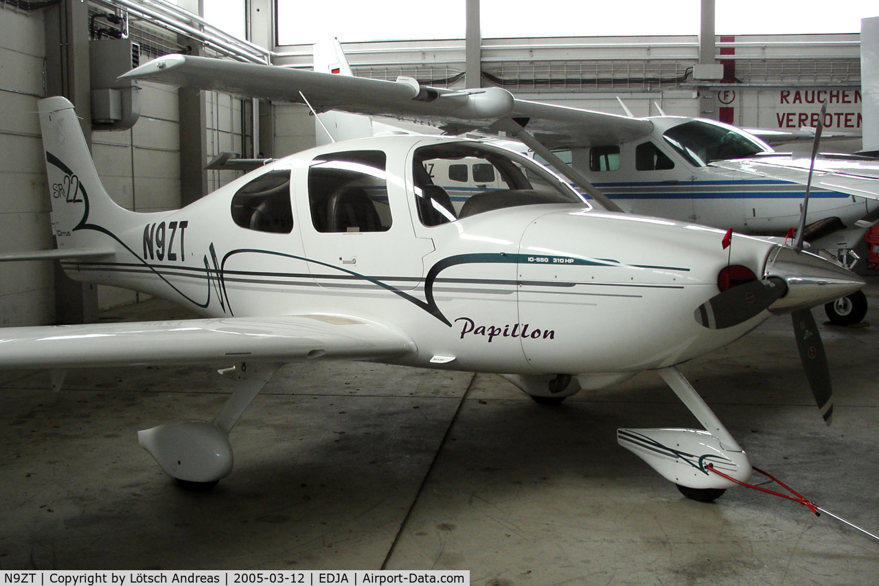 N9ZT, 2001 Cirrus SR22 C/N 0088, in one of the hangars