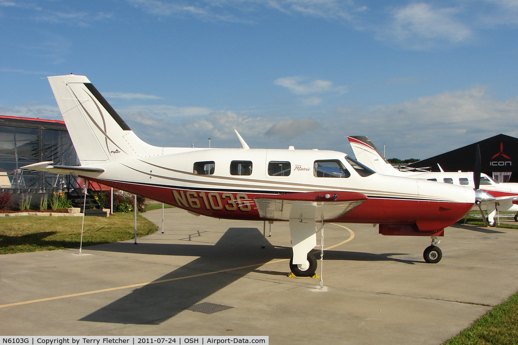 N6103G, Piper PA-46R-350T Malibu Matrix C/N 4692147, At 2011 Oshkosh on static display