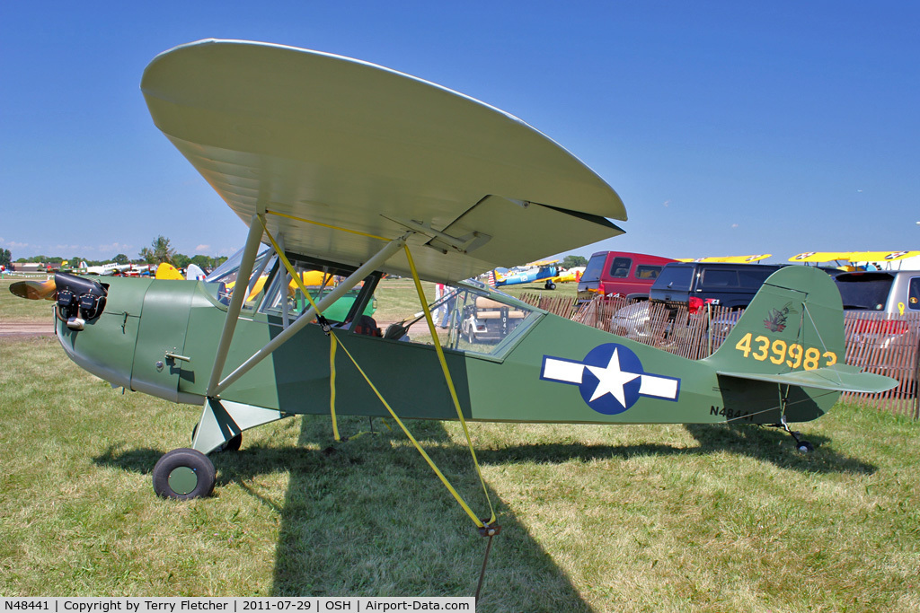 N48441, 1943 Aeronca 0-58B Grasshopper C/N 058B-9983, At 2011 Oshkosh