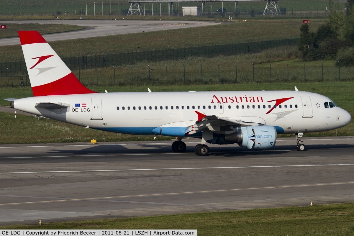OE-LDG, 2006 Airbus A319-112 C/N 2652, decelerating after touchdown