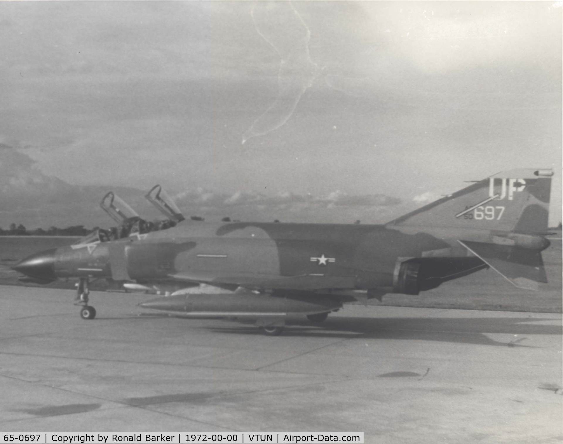 65-0697, 1965 McDonnell F-4D Phantom II C/N 1736, F-4D at Korat RTAFB in 1972