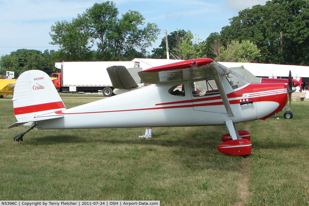 N5398C, 1950 Cessna 140A C/N 15531, At 2011 Oshkosh