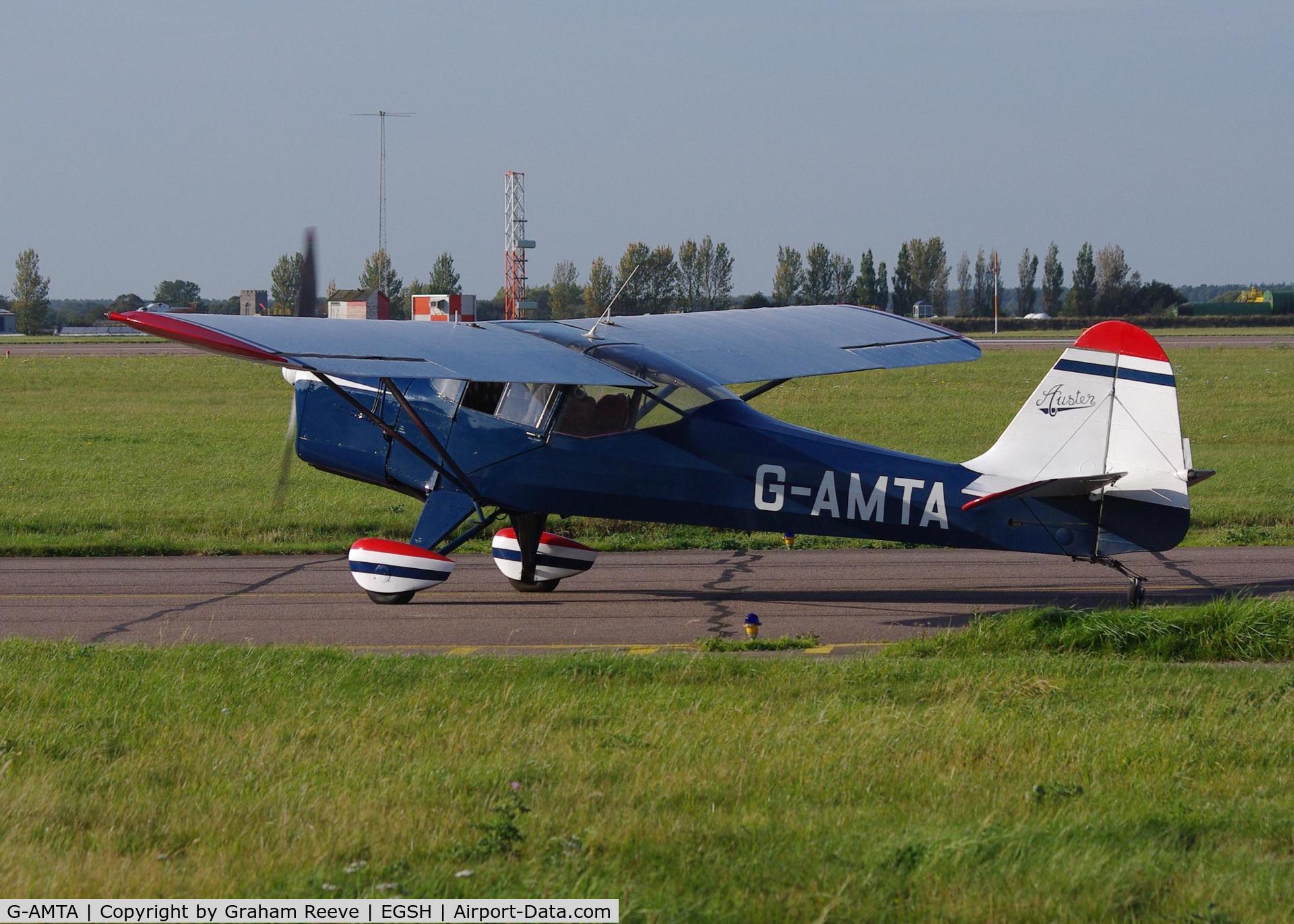 G-AMTA, 1952 Auster J-5F Aiglet Trainer C/N 2780, About to depart.