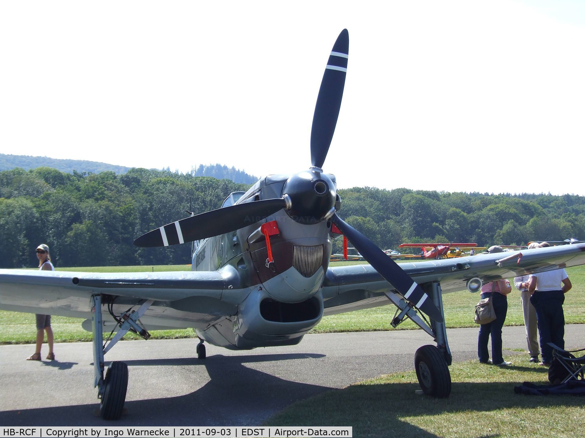 HB-RCF, 1942 Morane-Saulnier D-3801 (MS-412) C/N 194, Morane-Saulnier (EFW) D-3801 / MS.406 at the 2011 Hahnweide Fly-in, Kirchheim unter Teck airfield