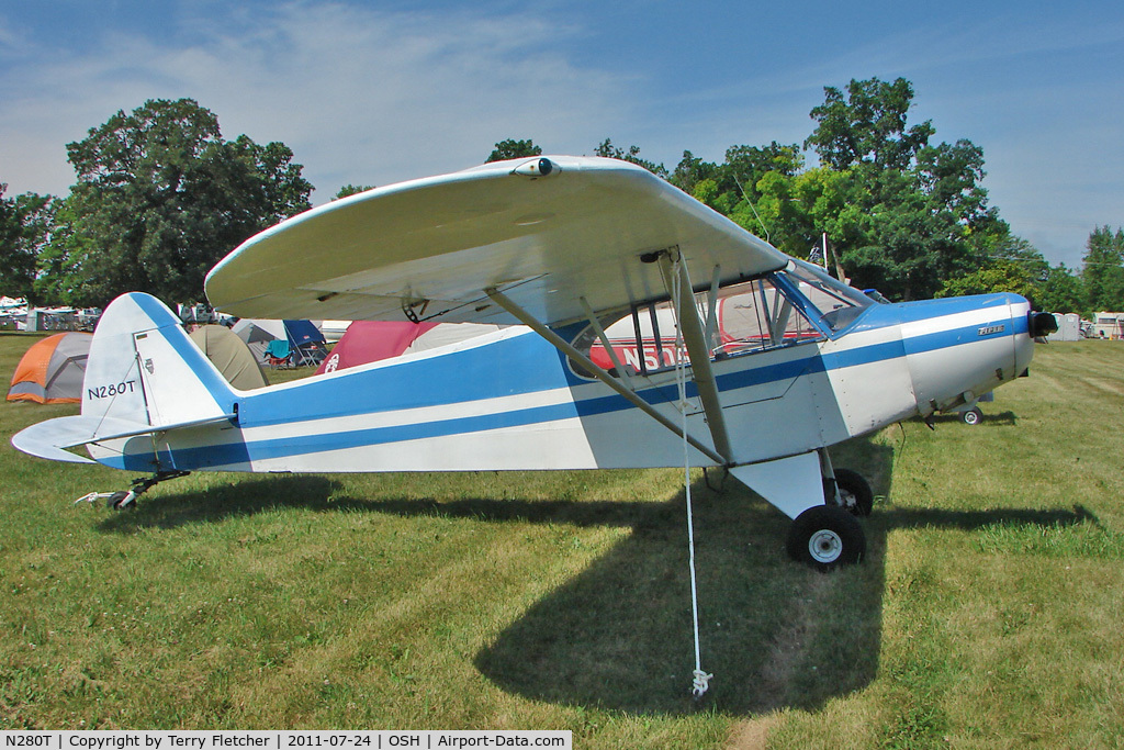 N280T, 1953 Piper PA-18 C/N 18-2394, At 2011 Oshkosh