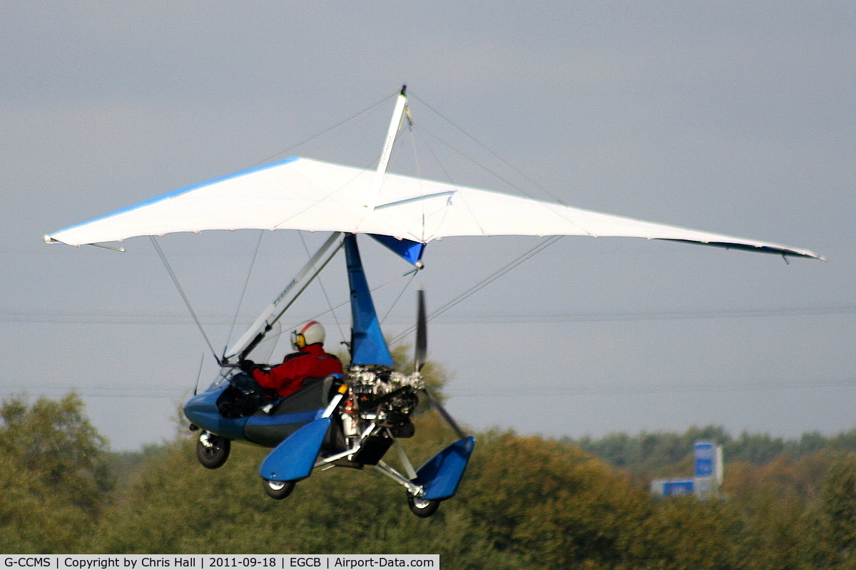 G-CCMS, 2003 Mainair Pegasus Quik C/N 7997, resident flexwing departing from Barton