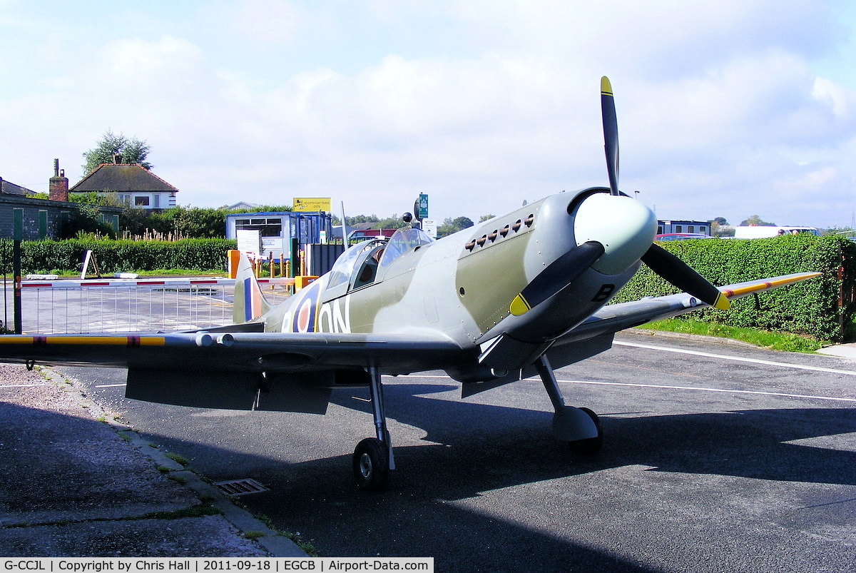 G-CCJL, 2007 Supermarine Aircraft Spitfire Mk.26 C/N PFA 324-14053, replica Spitfire based at Barton