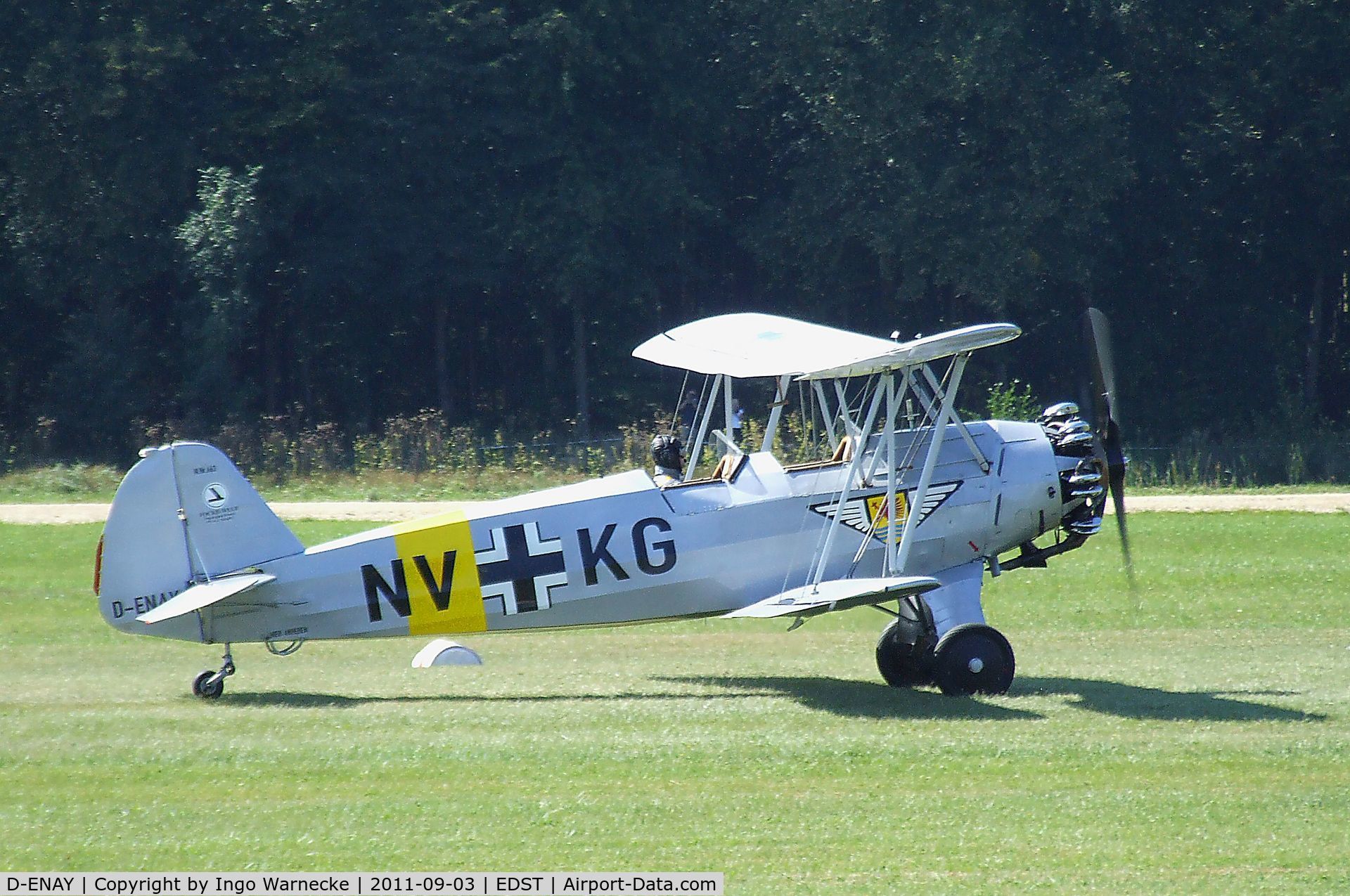 D-ENAY, 1940 Focke-Wulf Sk12 Stieglitz (Fw-44J) C/N 45, Focke-Wulf Fw 44J Stieglitz at the 2011 Hahnweide Fly-in, Kirchheim unter Teck airfield