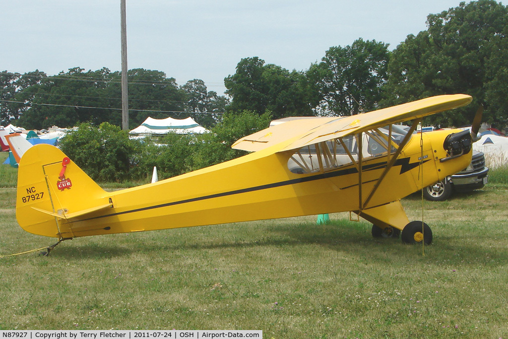 N87927, 1946 Piper J3C-65 Cub Cub C/N 15545, At 2011 Oshkosh