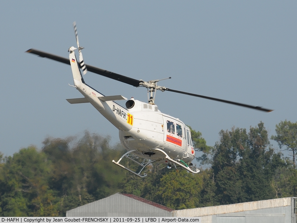 D-HAFH, 1979 Bell 205A-1 C/N 30291, Agrarflug Helilift take off